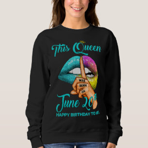 Camiseta Esta Rainha Foi Nascer No 20 de Junho Feliz Aniver