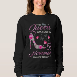 Camiseta Esta Rainha Foi Nascer No Dia 58 De Novembro, Vive