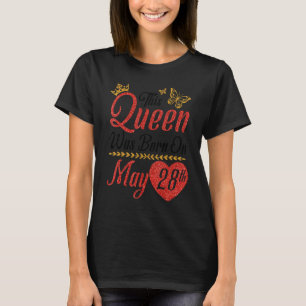 Camiseta Esta Rainha Foi Nascer No Feliz Aniversário De 28