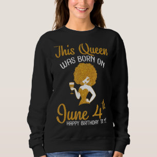 Camiseta Esta Rainha Foi Nascer No Feliz Aniversário De 4 D