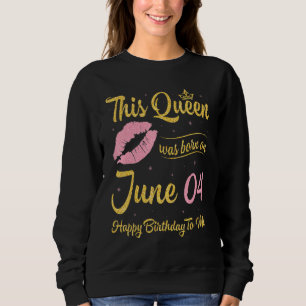 Camiseta Esta Rainha Foi Nascer No Feliz Aniversário De 4 D