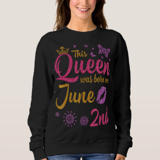 Camiseta Esta Rainha Foi Nascer No segundo De Junho Feliz M