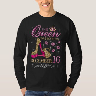 Camiseta Esta Rainha Nasceu em 16 de Dezembro Vivendo Minha