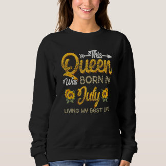 Camiseta Esta Rainha Nasceu Em Julho Vivendo Meu Melhor Vid