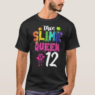 Camiseta Esta Rainha Slime É 12 Aniversário Coroa 12 Ye