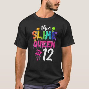 Camiseta Esta Rainha Slime É 12 Aniversário Coroa 12 Ye