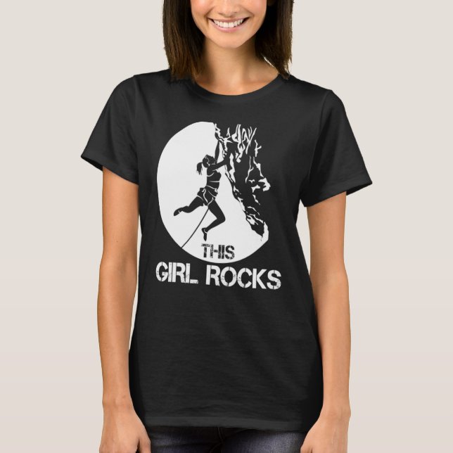 Camiseta Esta Rapariga Rocha Escalando Cl (Frente)