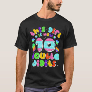 Camiseta Esta Rapariga Tem 10 Dígitos Duplos 10º Anivers