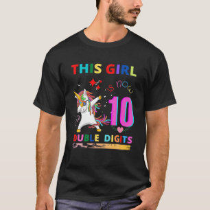 Camiseta Esta Rapariga Tem 10 Dígitos Duplos 10º Anivers