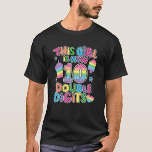 Camiseta Esta Rapariga Tem 10 Dígitos Duplos De Pop Décimo 