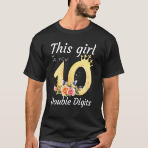 Camiseta Esta Rapariga Tem Dois Dígitos 10 Anos