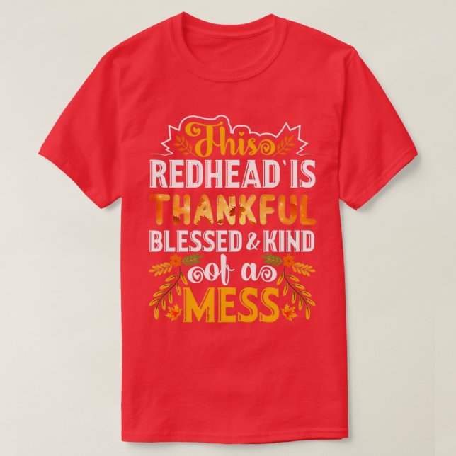 Camiseta Esta Ruiva É Graças Abençoada E Meio Que Um Mes (Frente do Design)