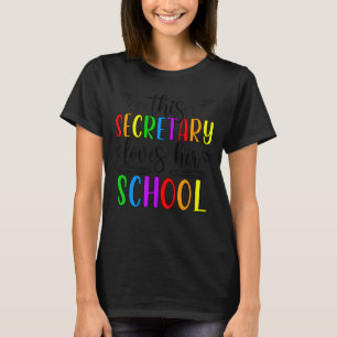 Camiseta Esta Secretária Da Escola Ama Os Secretários Da Es