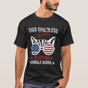 Camiseta Esta Senhora de Gato Infantil Está Votando Kamala