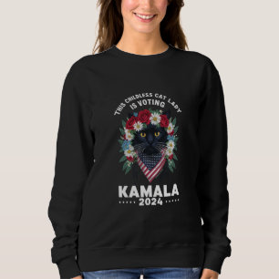 Camiseta Esta Senhora Gata Sem Filhos Está Votando Kamala