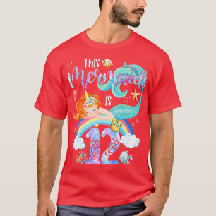 Camiseta Esta Sereia É 12 Birthday Girls Unicorn Magic