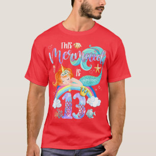 Camiseta Esta Sereia É 13 Birthday Girls Unicorn Magic