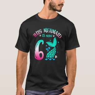 Camiseta Esta Sereia É Hoje Aniversário De 12 Anos Com 6 Le