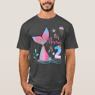 Camiseta Esta Sereia É segundo aniversário De Meninas Magic