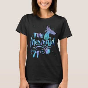 Camiseta Esta Sereia Tem 71 Anos Vovó De Aniversário De 71