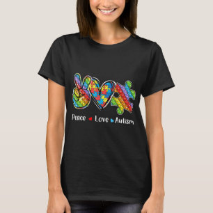 Camiseta Esta tenda com a mão da paz, forma cardíaca e po