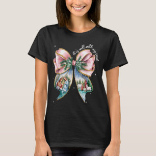Camiseta Está Tudo Bem Com a Minha Alma Arco Cena de Natal 