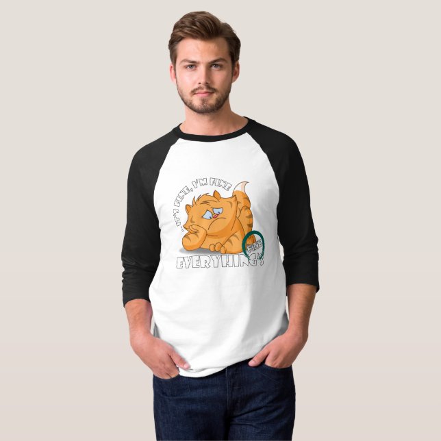 Camiseta Está tudo bem, estou bem. | 3/4 Capa (Frente Completa)