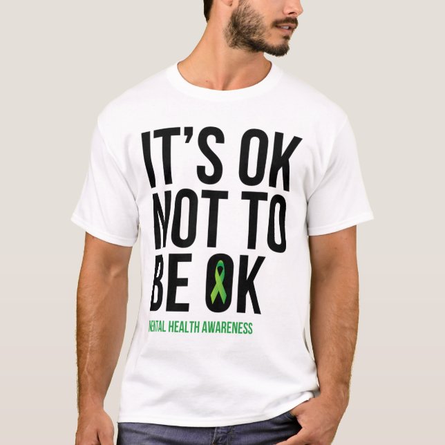 Camiseta Está tudo bem não estar bem - costela da consciênc (Frente)