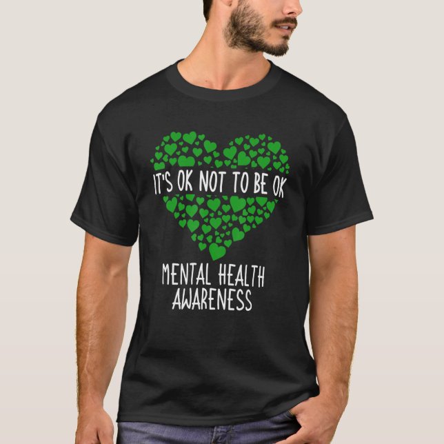 Camiseta Está tudo bem não estar bem Saúde Mental Consciênc (Frente)
