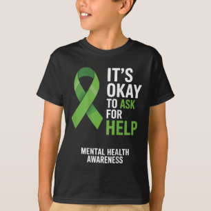 Camiseta Está Tudo Bem Pedir Ajuda Para A Saúde Mental, Rib