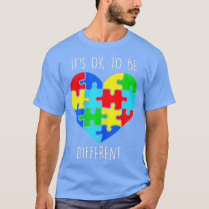 Camiseta Está tudo bem ser diferente Autistico Arco-Íris Au