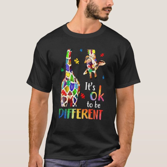 Camiseta Está Tudo Bem Ser Diferente De Sensibilização Para (Frente)