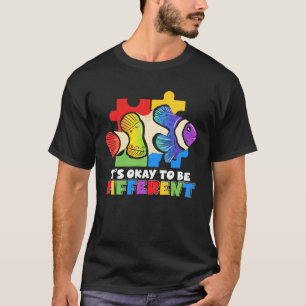 Camiseta Está tudo bem ser diferente do Autismo do Peixe Pa