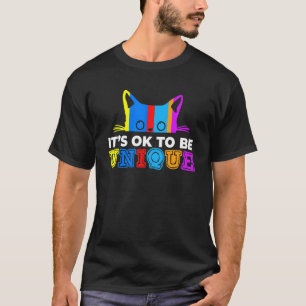 Camiseta Está tudo bem ser diferente Gatinho de Quebra-cabe