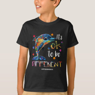 Camiseta Está tudo bem ser diferente - Golfinho de consciên