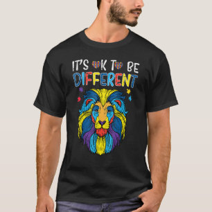 Camiseta Está Tudo Bem Ser Diferente Leão Conscientização d