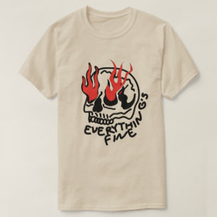 Camiseta Está tudo bem: Vintage Comfort Colors Grunge S