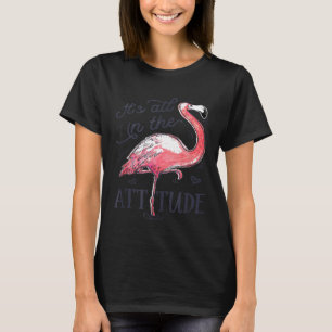 Camiseta Está tudo na atitude T shirt rosa Flamingo Wate