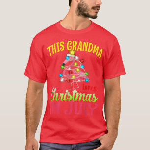 Camiseta Esta Vovó Adora O Natal Em Julho Flamingo