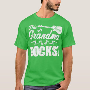 Camiseta Esta vovó Rocks TGuitar Rock n Roll Funny Te