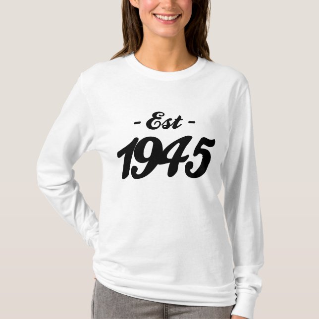 Camiseta estabelecido 1945 - aniversário (Frente)