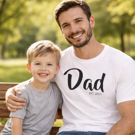 Camiseta Estabelecido Pai em Letra Preta