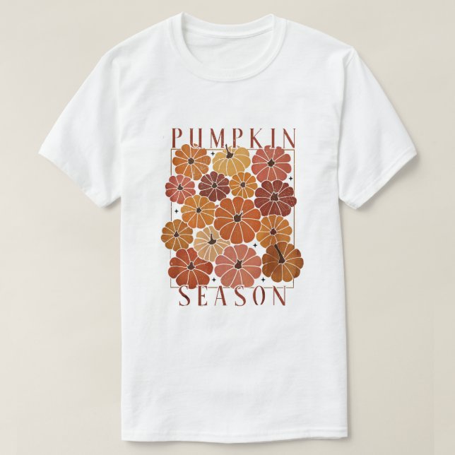 Camiseta estação de abóbora (Frente do Design)
