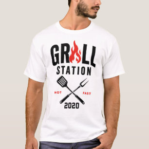 Camiseta 🔥 Estação de Churrasco Restaurante Criativo de Co
