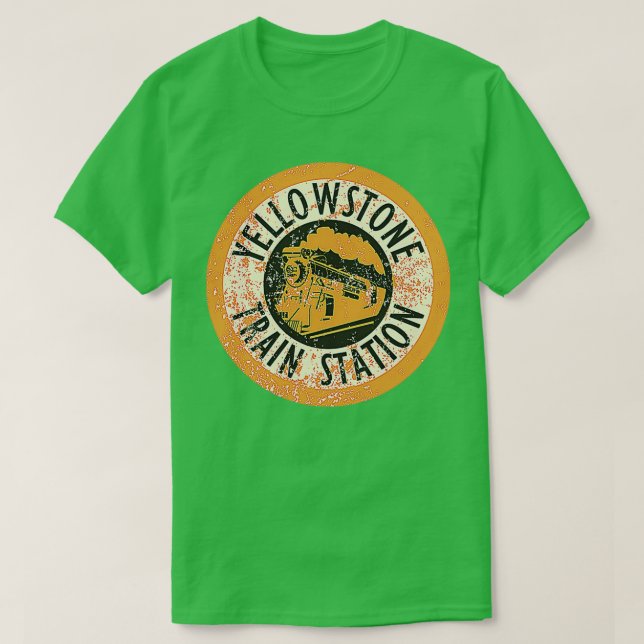 Camiseta Estação de Comboio Yellowstone (Frente do Design)