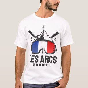 Camiseta Estação de Esqui Les Arcs França Esqui Retro