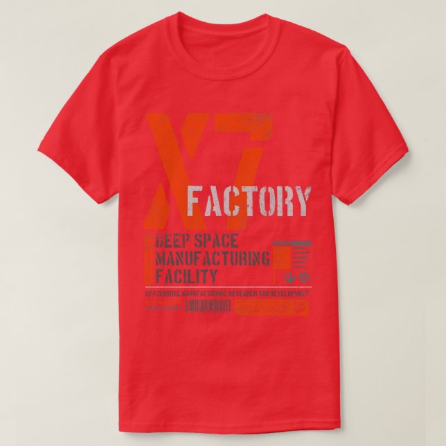 Camiseta Estação de fábrica X7 (Frente do Design)