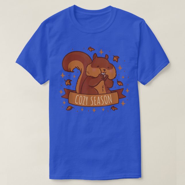 Camiseta Estação de outono de Esquilo (Frente do Design)