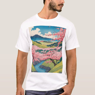 Camiseta Estação de Primavera Japonês