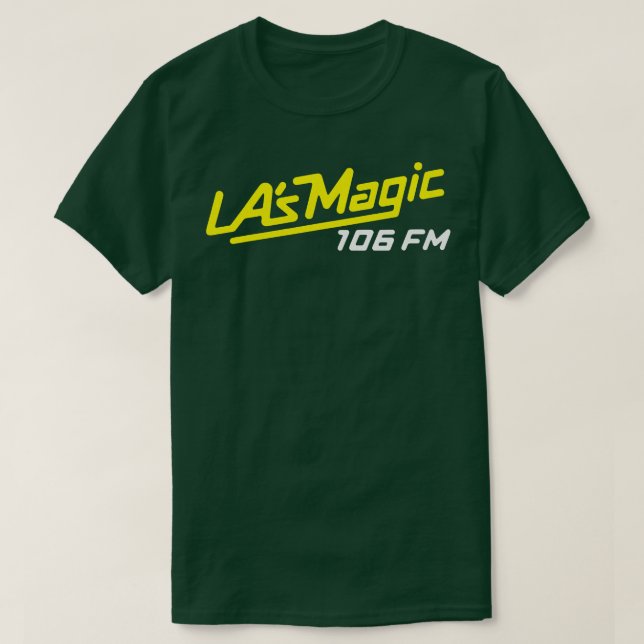 Camiseta Estação de rádio retrofalsa da FM MAGIC 106 FM (Frente do Design)